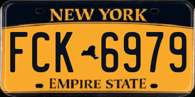 NY license plate FCK6979