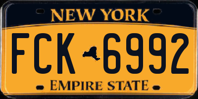 NY license plate FCK6992