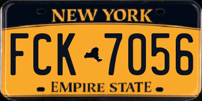 NY license plate FCK7056