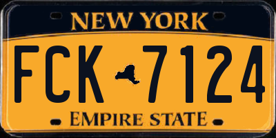 NY license plate FCK7124