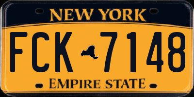 NY license plate FCK7148