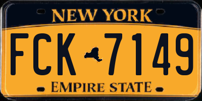 NY license plate FCK7149