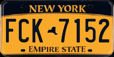 NY license plate FCK7152
