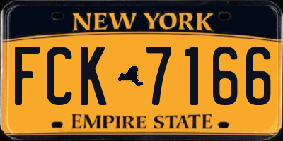 NY license plate FCK7166