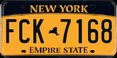 NY license plate FCK7168