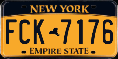 NY license plate FCK7176