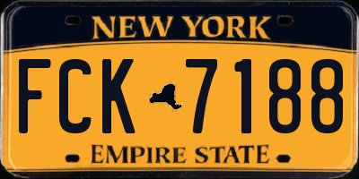 NY license plate FCK7188