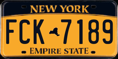 NY license plate FCK7189