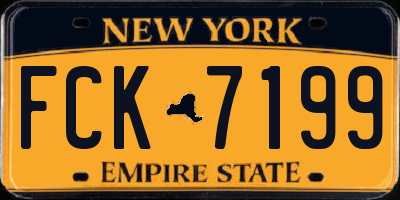 NY license plate FCK7199