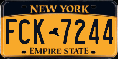 NY license plate FCK7244