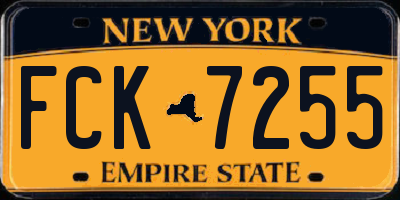 NY license plate FCK7255