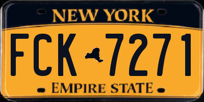NY license plate FCK7271