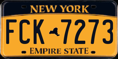 NY license plate FCK7273