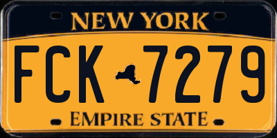 NY license plate FCK7279