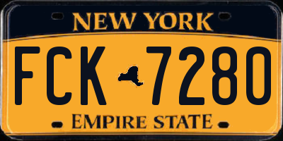 NY license plate FCK7280