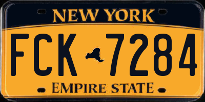 NY license plate FCK7284