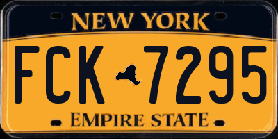 NY license plate FCK7295