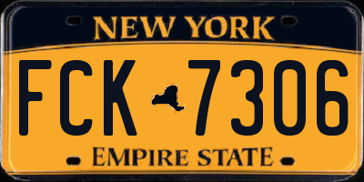 NY license plate FCK7306