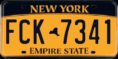 NY license plate FCK7341