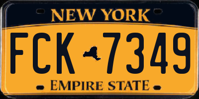 NY license plate FCK7349