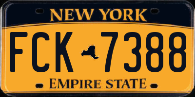 NY license plate FCK7388