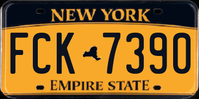 NY license plate FCK7390
