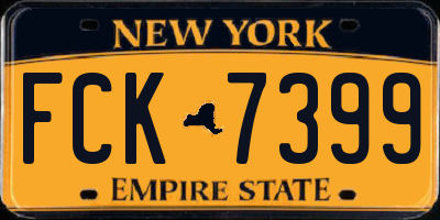 NY license plate FCK7399