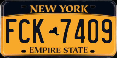 NY license plate FCK7409