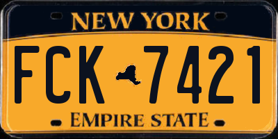 NY license plate FCK7421