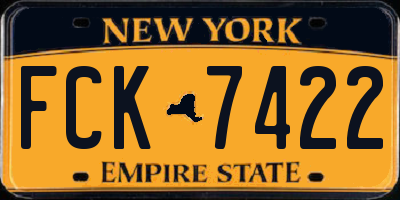 NY license plate FCK7422