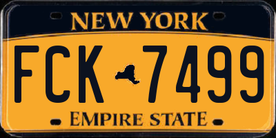 NY license plate FCK7499