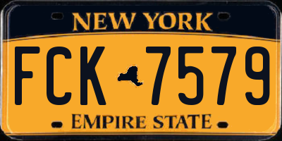 NY license plate FCK7579