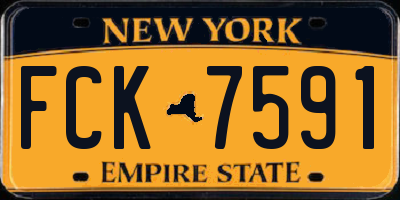NY license plate FCK7591