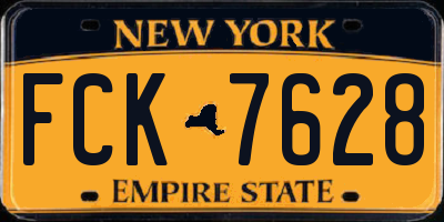 NY license plate FCK7628