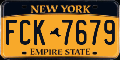 NY license plate FCK7679