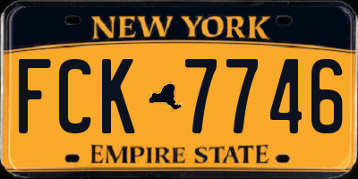 NY license plate FCK7746