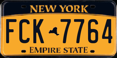NY license plate FCK7764