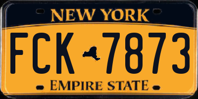 NY license plate FCK7873