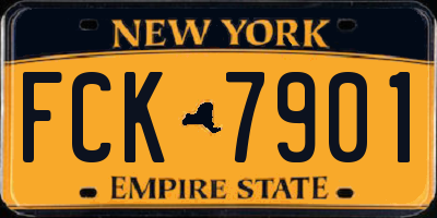 NY license plate FCK7901