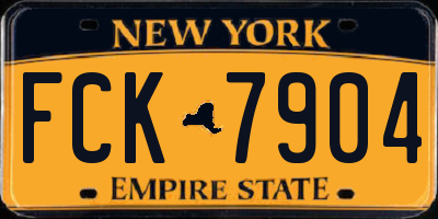 NY license plate FCK7904