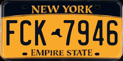 NY license plate FCK7946