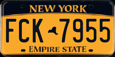 NY license plate FCK7955