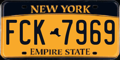 NY license plate FCK7969