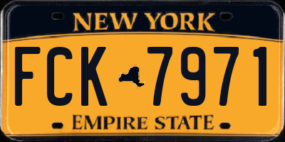 NY license plate FCK7971