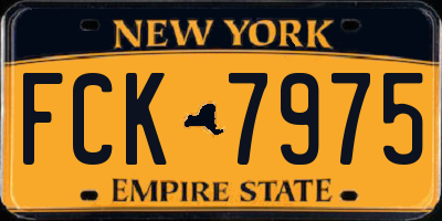 NY license plate FCK7975