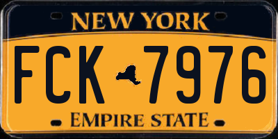 NY license plate FCK7976