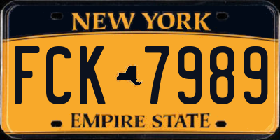 NY license plate FCK7989
