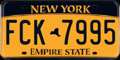 NY license plate FCK7995