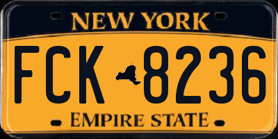 NY license plate FCK8236