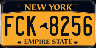 NY license plate FCK8256